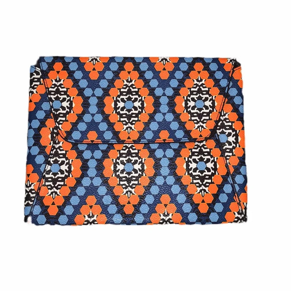 Vera Bradley Geometric Orange Clutch - Picture 1 of 5